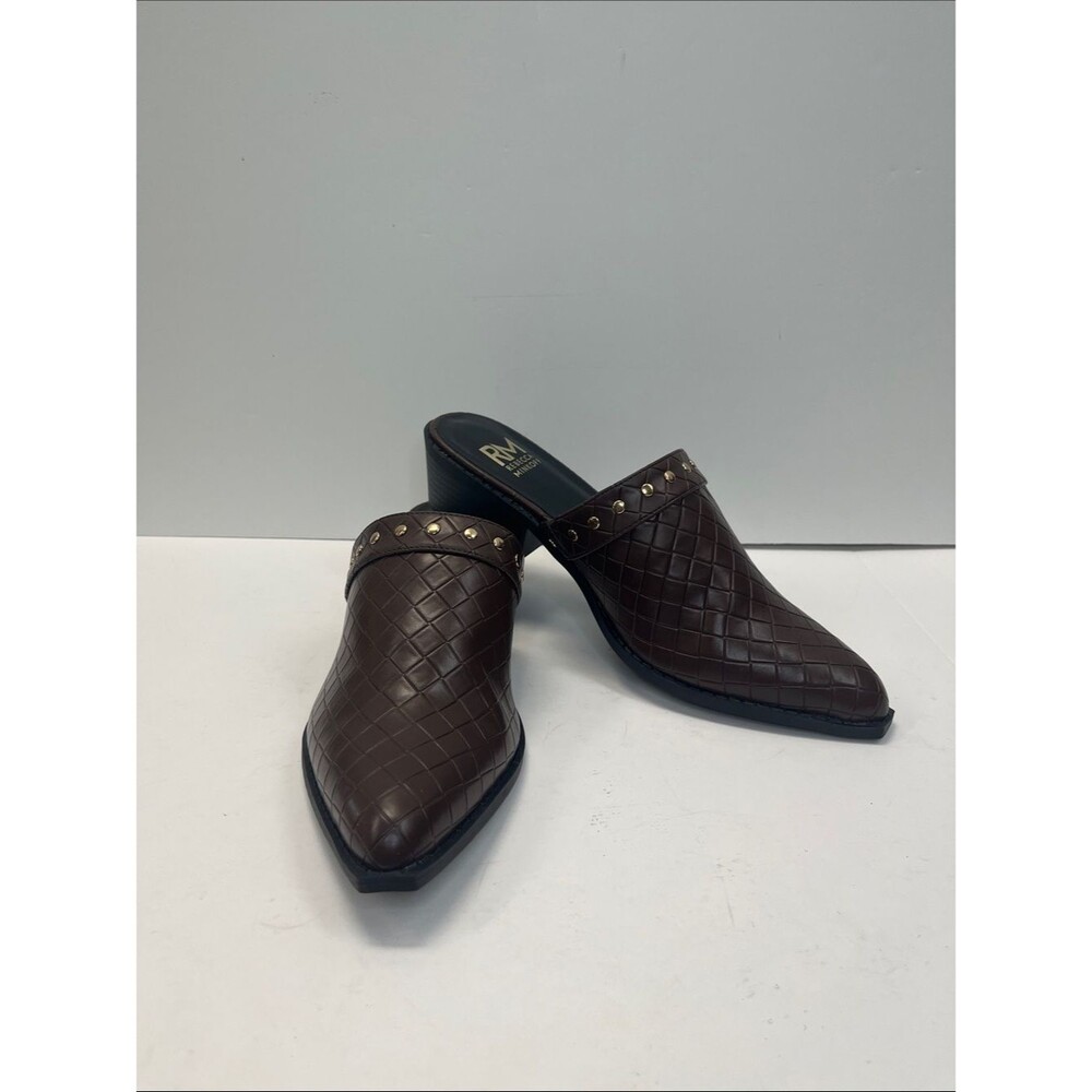 RM Rebecca Minkoff Barb Womens Round Closed Toe Mules studded Woven 9M